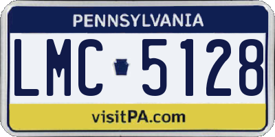 PA license plate LMC5128