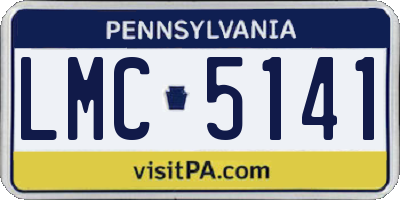 PA license plate LMC5141