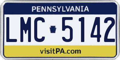 PA license plate LMC5142
