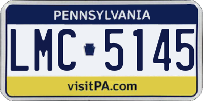 PA license plate LMC5145