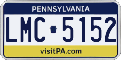 PA license plate LMC5152
