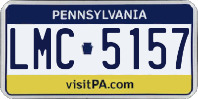 PA license plate LMC5157