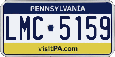 PA license plate LMC5159