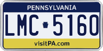 PA license plate LMC5160