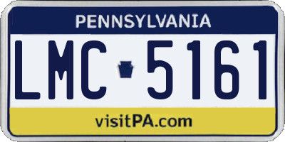 PA license plate LMC5161