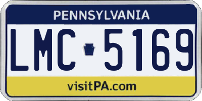 PA license plate LMC5169
