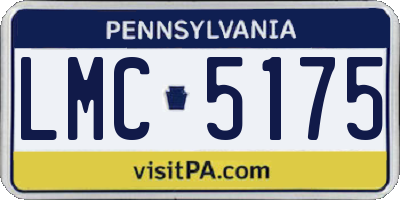 PA license plate LMC5175