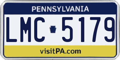 PA license plate LMC5179