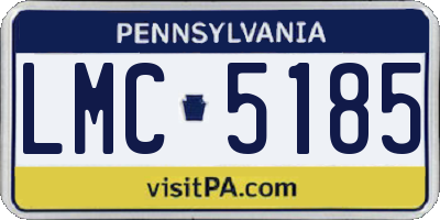 PA license plate LMC5185