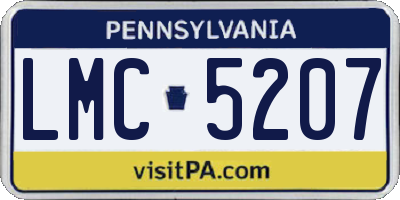 PA license plate LMC5207