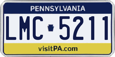 PA license plate LMC5211