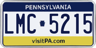 PA license plate LMC5215