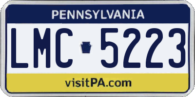 PA license plate LMC5223
