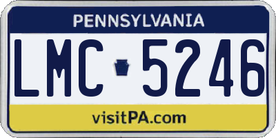 PA license plate LMC5246
