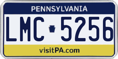 PA license plate LMC5256