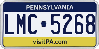 PA license plate LMC5268