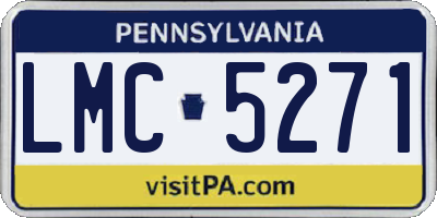 PA license plate LMC5271