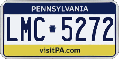 PA license plate LMC5272