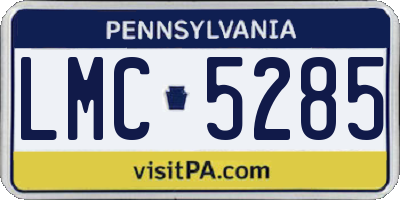 PA license plate LMC5285
