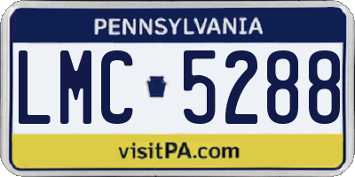 PA license plate LMC5288