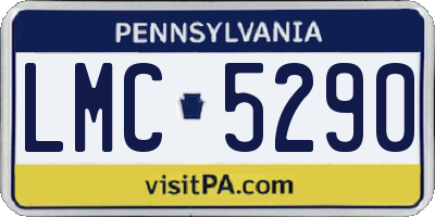 PA license plate LMC5290