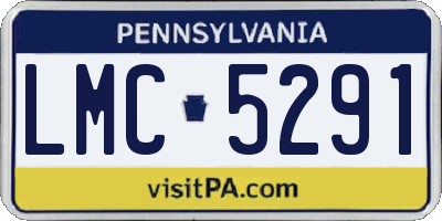 PA license plate LMC5291