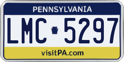 PA license plate LMC5297