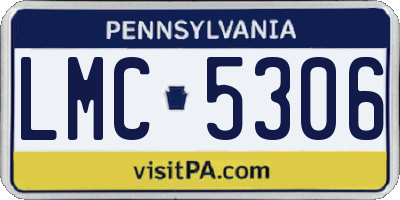 PA license plate LMC5306