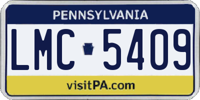 PA license plate LMC5409