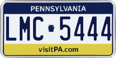 PA license plate LMC5444