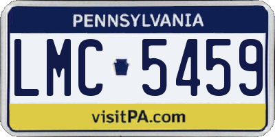 PA license plate LMC5459