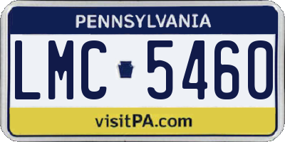 PA license plate LMC5460