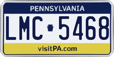 PA license plate LMC5468