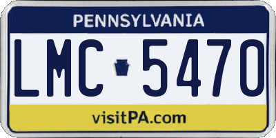 PA license plate LMC5470