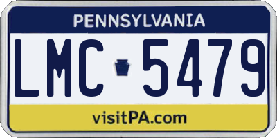 PA license plate LMC5479