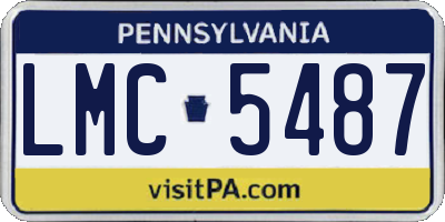 PA license plate LMC5487