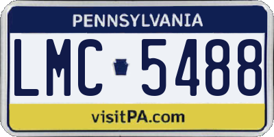 PA license plate LMC5488