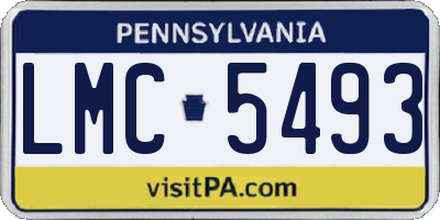 PA license plate LMC5493