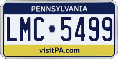 PA license plate LMC5499