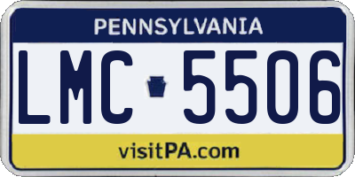 PA license plate LMC5506