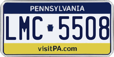 PA license plate LMC5508