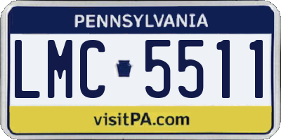 PA license plate LMC5511