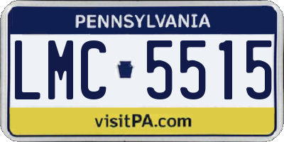 PA license plate LMC5515