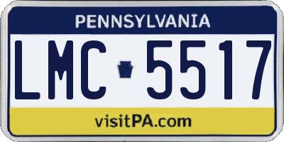 PA license plate LMC5517