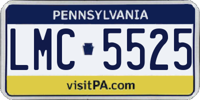 PA license plate LMC5525