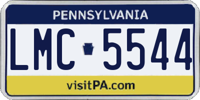 PA license plate LMC5544