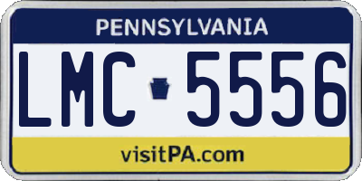 PA license plate LMC5556