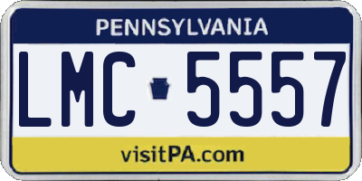PA license plate LMC5557