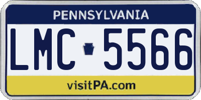 PA license plate LMC5566