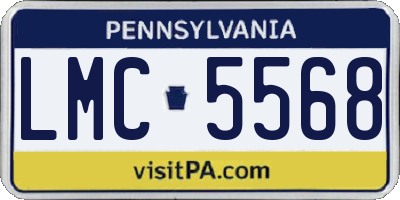 PA license plate LMC5568